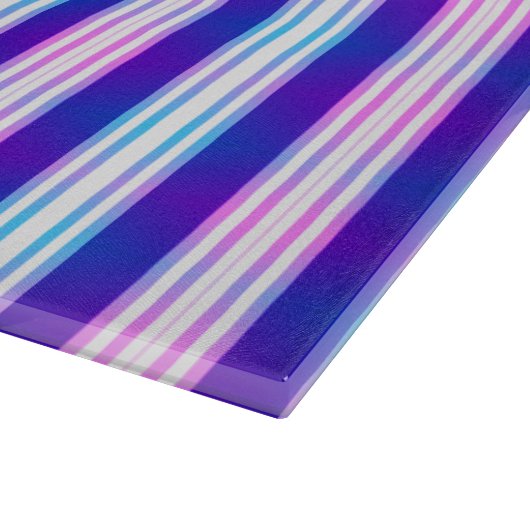 Planche À Découper rétro électrique rayé bleu & violet (Coin)