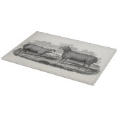 Planche À Découper Rétro ferme de 1800s de moutons d'illustration (Coin)