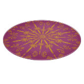 Planche À Découper Retro Mandala Boysenberry Glass Cutboard (Coin)