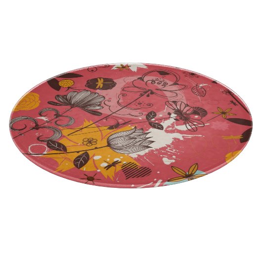 Planche À Découper Rétro motif floral (Coin)