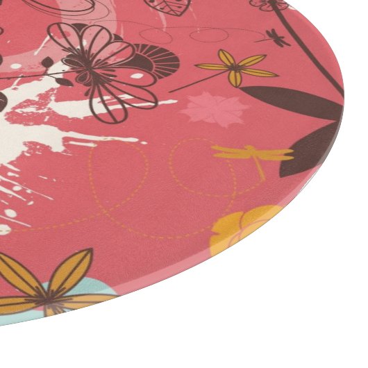 Planche À Découper Rétro motif floral (Coin)