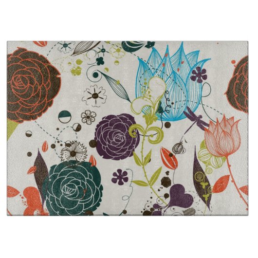 Planche À Découper Rétro motif floral 2 2 (Devant)