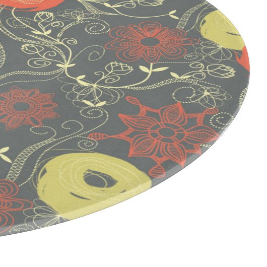 Planche À Découper Rétro motif floral 3 (Coin)