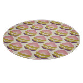 Planche À Découper Rétro motif floral rose et pourpre (Coin)