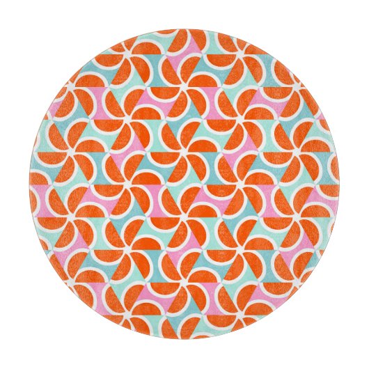 Planche À Découper Rétro motif orange de cale (Devant)