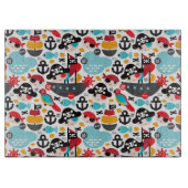 Planche À Découper Rétro navigation d'illustration de pirates (Devant)