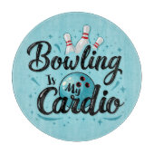 Planche À Découper Retro Neon "Bowling Is My Cardio" Funny Bowling (Devant)