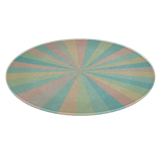 Planche À Découper Retro Pastel Starburst Round Cutting Board  (Coin)