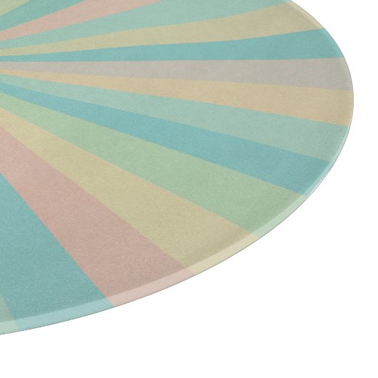 Planche À Découper Retro Pastel Starburst Round Cutting Board (Coin)