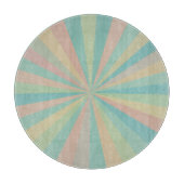 Planche À Découper Retro Pastel Starburst Round Cutting Board  (Devant)