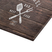 Planche À Découper Retro personnalisé MEILLEUR DAD JAMAIS Rustique en (Coin)