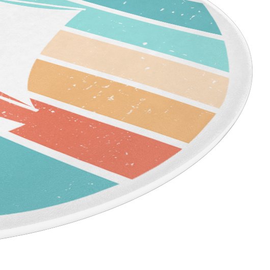 Planche À Découper Retro Sunset Effet Perdu + Voilier (Coin)