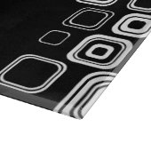 Planche À Découper Rétros carrés noirs et blancs (Coin)