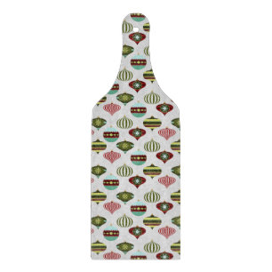 Planche À Découper Rétros ornements blancs d'arbre de Noël