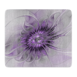 Planche À Découper Rêve de fleur de lavande Art fractal abstrait mode