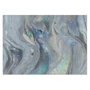 Planche À Découper Rêves de marbre en bleu