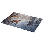 Planche À Découper Rhodesian Ridgeback Laisser Neige Noël (Coin)