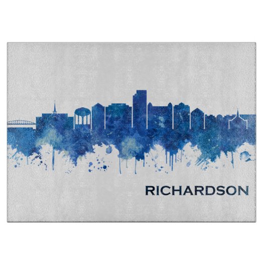 Planche À Découper Richardson Texas Skyline Blue (Devant)