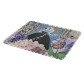 Planche À Découper Robe élégante bleue pour femme, fantaisie florale  (Coin)