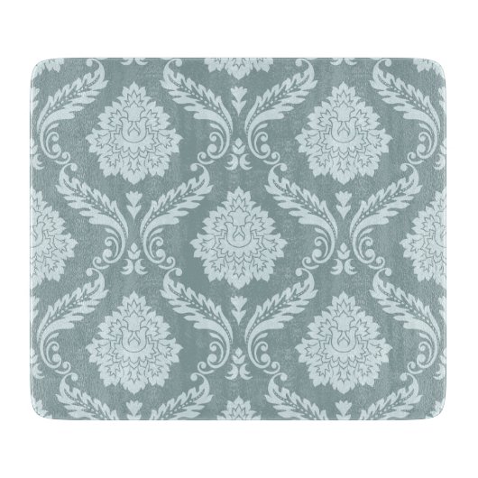 Planche À Découper Rococo Damask Pattern Duck Egg Blue+Teal (Devant)