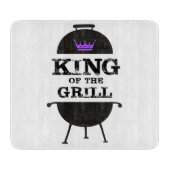 Planche À Découper Roi Du Grill, Couronne Violette Noire (Devant)