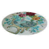 Planche À Découper ROMANTIQUE Paysage marin romantique, fleurs bleues (Coin)