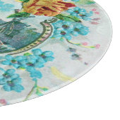 Planche À Découper ROMANTIQUE Paysage marin romantique, fleurs bleues (Coin)