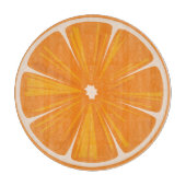 Planche à découper ronde de tranche orange (Devant)