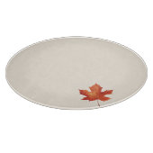 Planche à découper ronde en verre feuille d'érable (Coin)