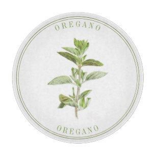 PLANCHE À DÉCOUPER RONDE EN VERRE ORIGAN FRAIS
