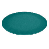 Planche à découper ronde en verre sarcelle (Coin)