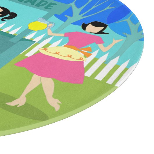 Planche à découper ronde Retro Lemonade (Coin)