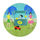 Planche à découper ronde Retro Lemonade (Devant)