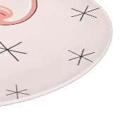 Planche à découper ronde rose flamant rose (Coin)