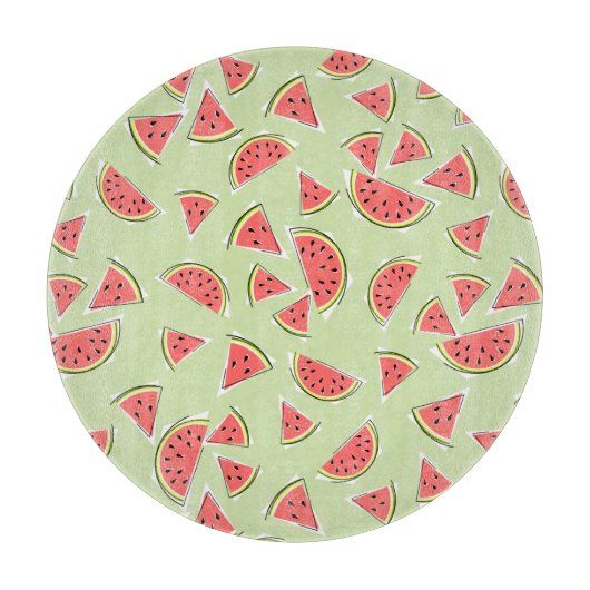 Planche à découper ronde Watermelon Green Multi 2 (Devant)