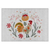 Planche À Découper Rooster d'art populaire (Devant)