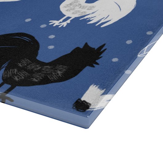 Planche À Découper Roosters rustique Motif de ferme (Coin)