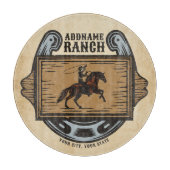 Planche À Découper Roping Cowboy AJOUTER LE NOM Western Family Horse  (Devant)