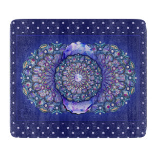 Planche À Découper Rosace bleue