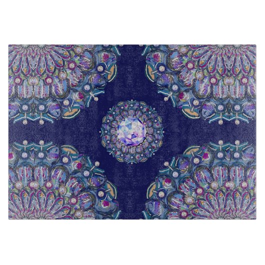 Planche À Découper Rosace bleue (Devant)