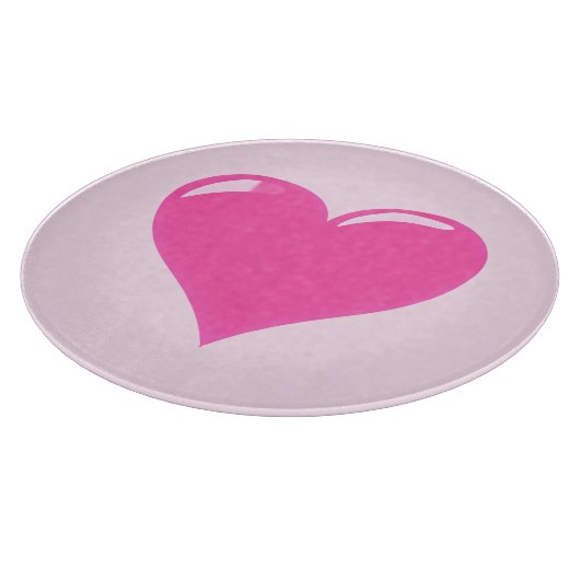 Planche à découper rose avec coeur - Personnalisab (Coin)