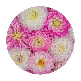 Planche À Découper Rose blanche Dahlia : Rainy Elegance