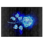Planche À Découper Rose bleu brûlant (Devant)