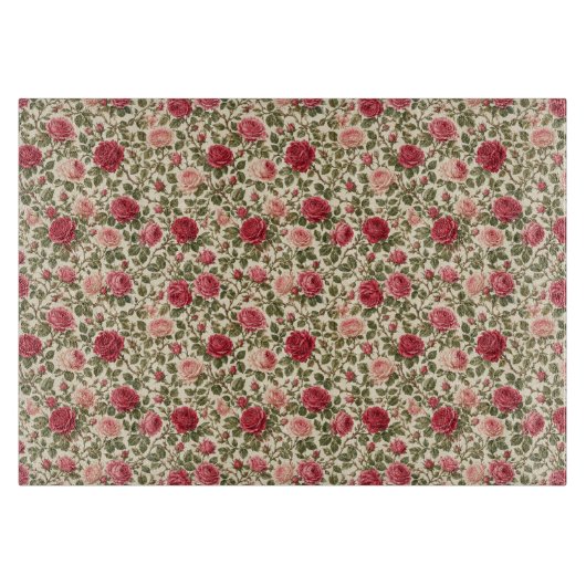 Planche À Découper Rose Classique Romantique Art Vigne (Devant)