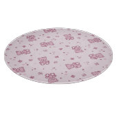 Planche À Découper Rose d'arrière - plan de nounours (Coin)