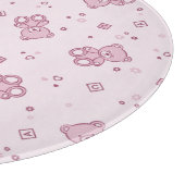 Planche À Découper Rose d'arrière - plan de nounours (Coin)