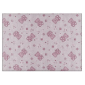 Planche À Découper Rose d'arrière - plan de nounours (Devant)