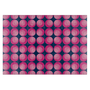 Planche À Découper Rose de cercles de conseil de taille du verre