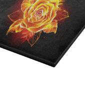 Planche À Découper Rose de feu en fleurs (Coin)