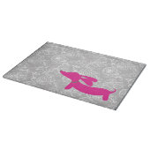Planche à découper rose de teckel (Coin)